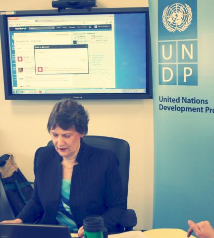 @HelenClarkUNDP on a Twitter chat