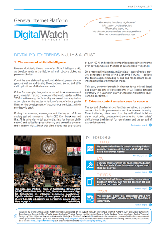 Digital Watch newsletter issue 23