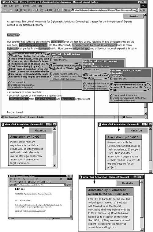 Hypertext in diplomacy