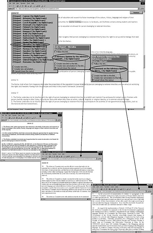 Hypertext in diplomacy