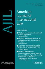 international law journals, American Journal of International Law