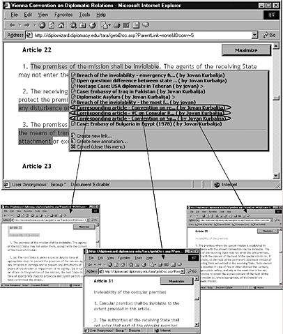 Hypertext in diplomacy