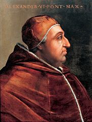 Portrait of Pope Alexander VI by Cristofano dell'Altissimo.