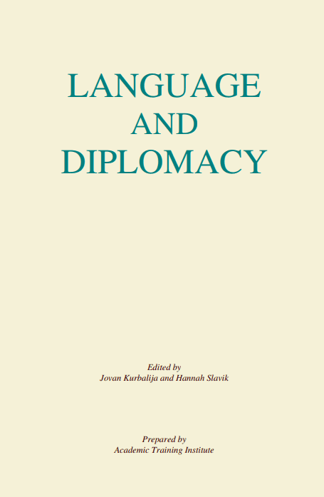 Language and Diplomacy blue letters on yellow sheet
