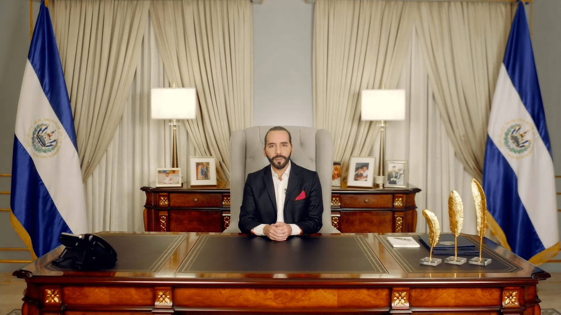 El Salvador’s president, Nayib Bukele, addressed the general debate of the 76th session of the United Nations General Assembly in a pre-recorded statement