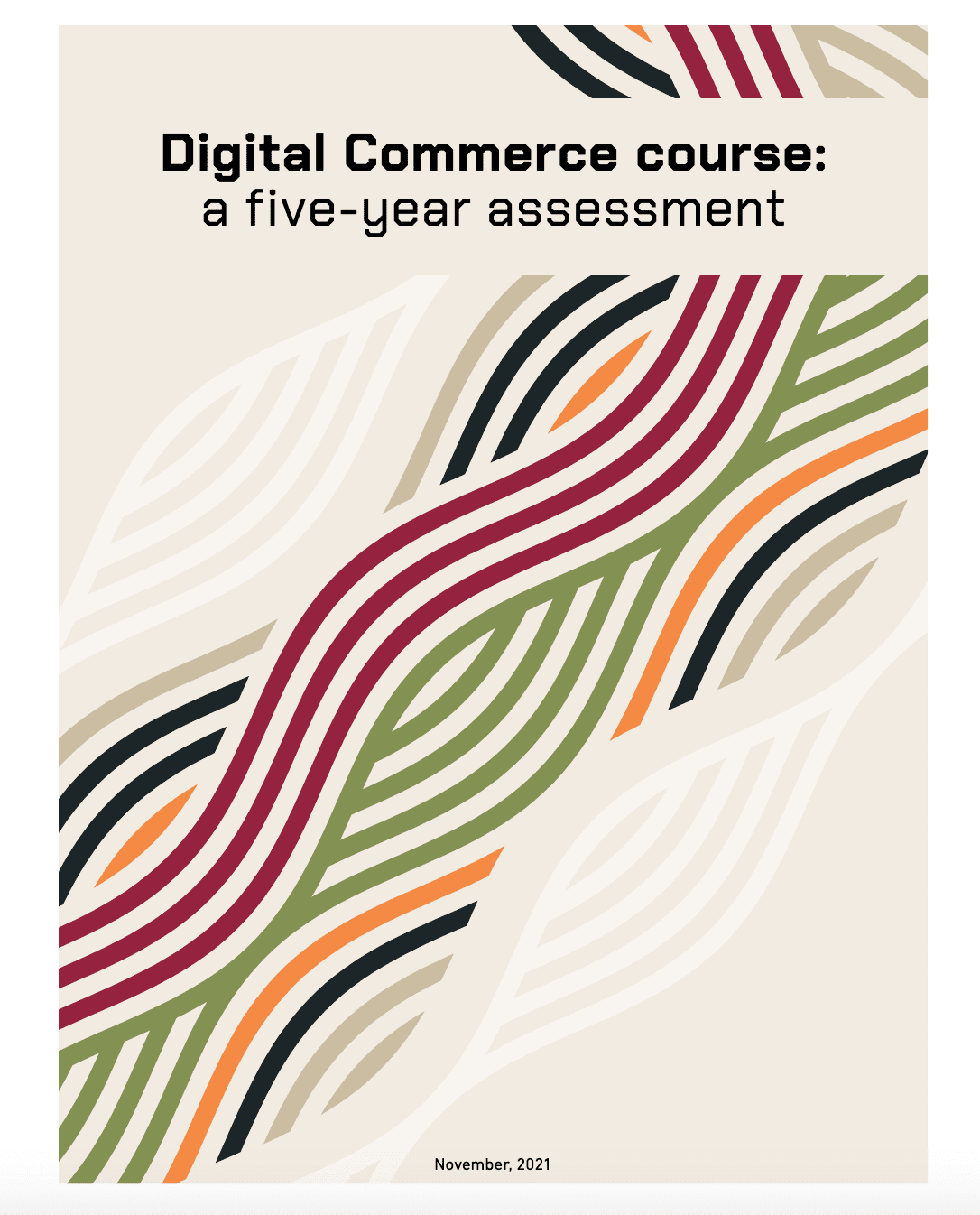 Cover Digital commerce course five-year assessment