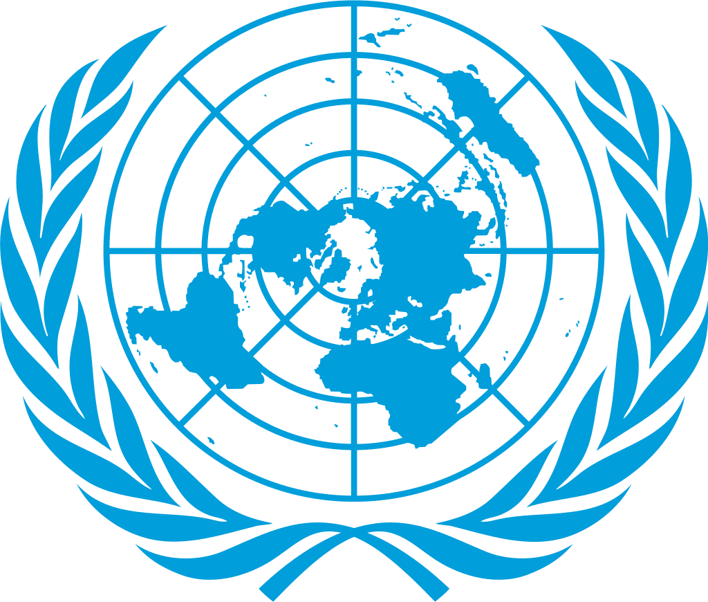 Logo of United Nations.